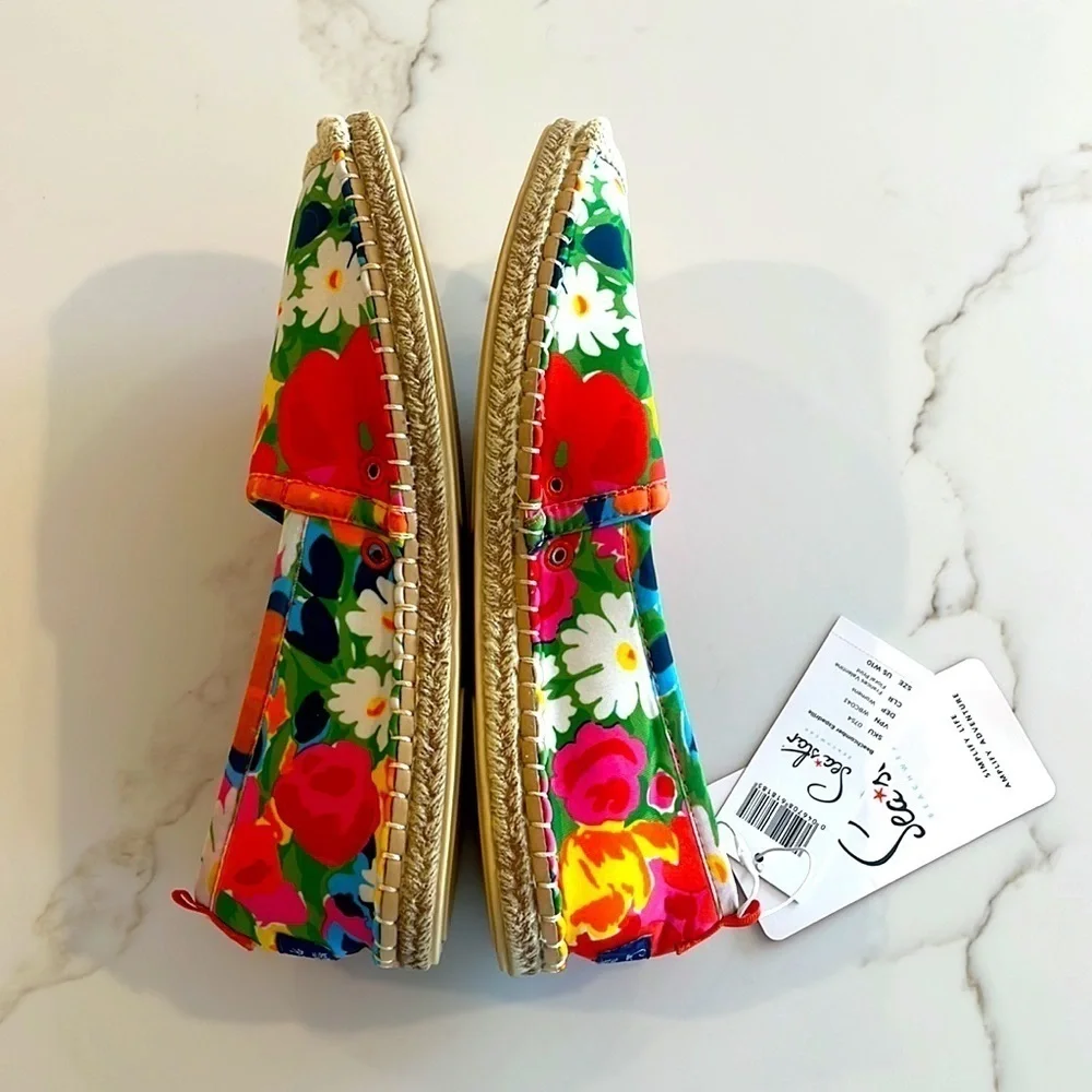 Sea Star Beachwear Floral Beachcomber Espadrille Water Shoe NEW